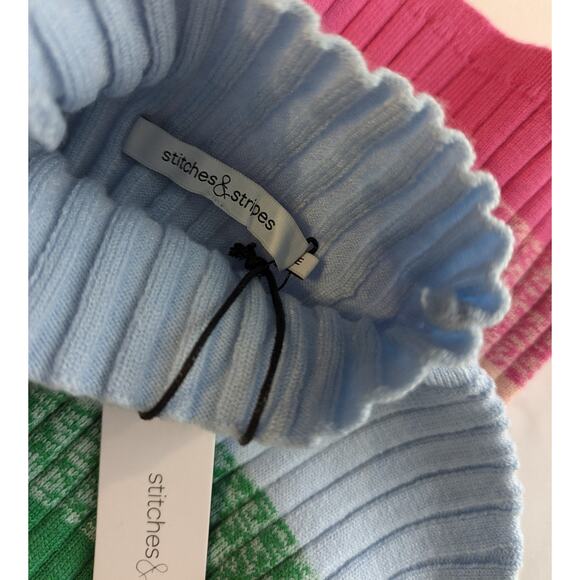 Revolve Stitches + Stripes Rainbow Turtleneck Sweater - Picture 2 of 10